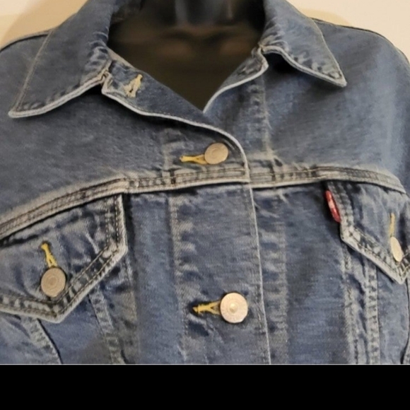 Levi's Trucker cropped relaxed Jacket Size Small nwt $89.50 - Picture 6 of 10